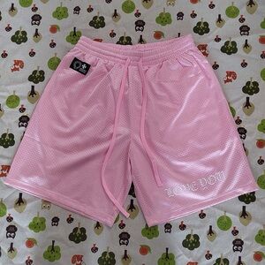 Chrome Hearts Love You Mesh Varsity Shorts Pink